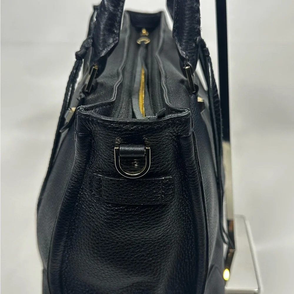 Rebecca Minkoff Regan Black Leather Tote/Satchel Top Handle Bag NEW WITH TAGS! - Picture 4 of 10